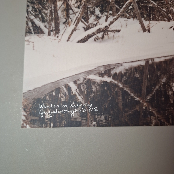 Vintage 1992 Derek Hendsbee "Winter in Lundy" PERMAplaque Art 16"X12" - Picture 11 of 16